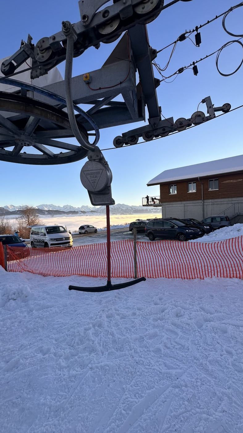 Ein Bügel mit Habegger-Aufroller an der Talstation